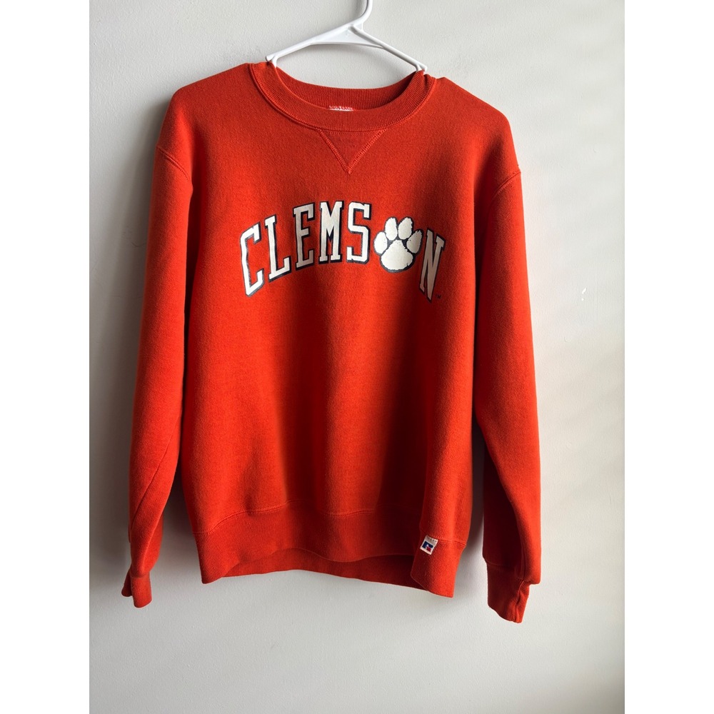 Russell Athletic Orange Clemson Sweatshirt Mens Size M